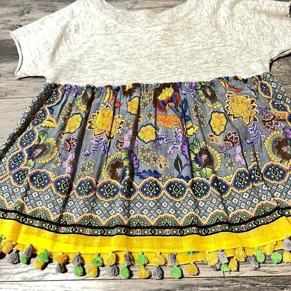 NWT ivy jane boho chic top mixed material.  Size S/M. - Picture 2 of 8